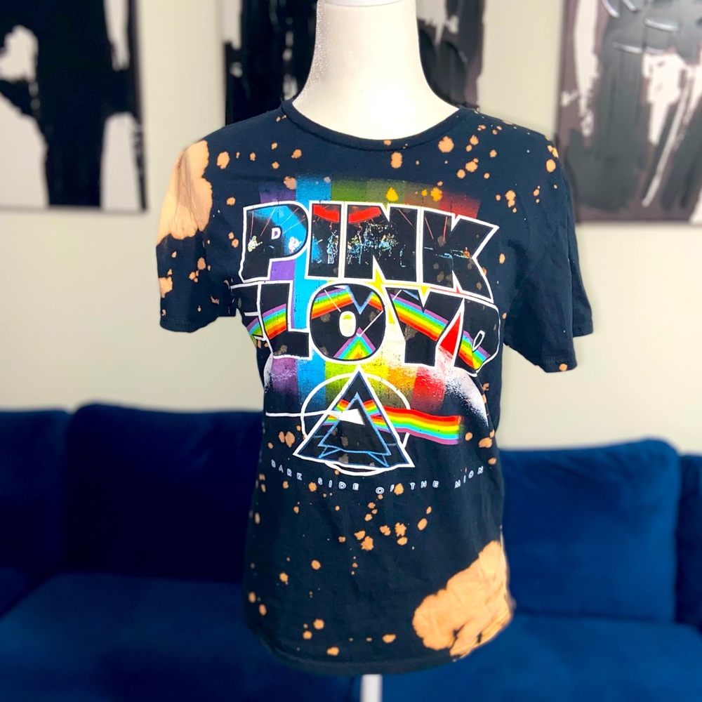 Pink Floyd acid wash tie n dye tshirt (small)